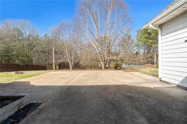 view of patio featuring a fenced backyard