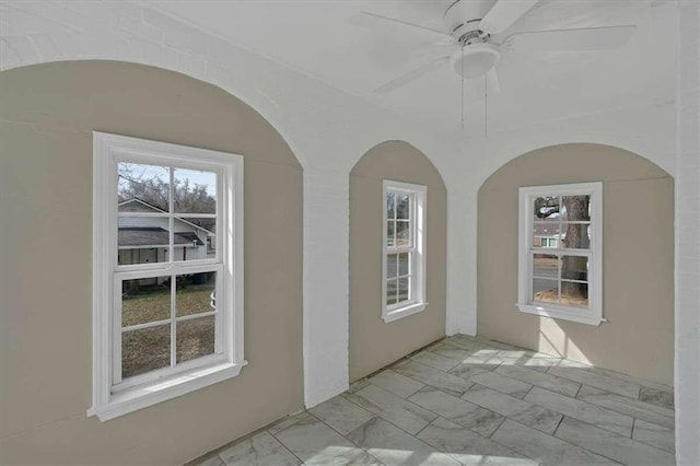 view of patio / terrace with a ceiling fan