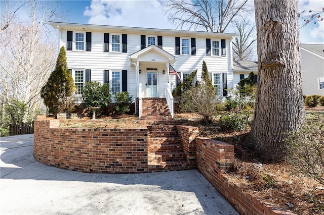 view of colonial inspired home