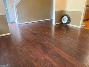 interior space with dark hardwood / wood-style flooring