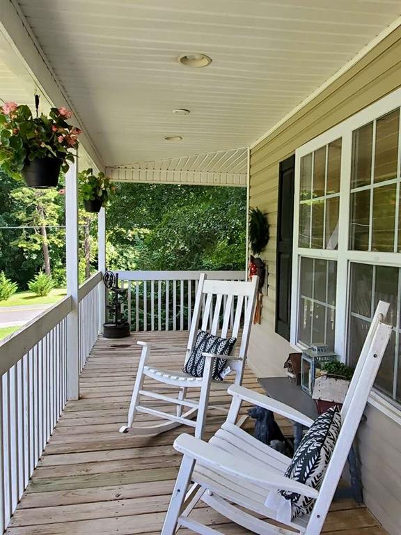 deck featuring a porch