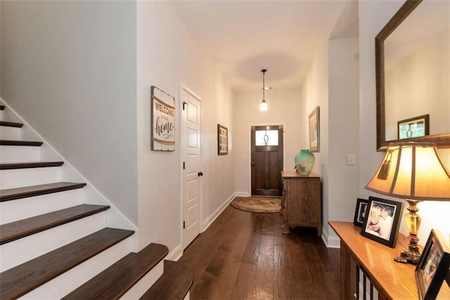 806 Skelton Rd, Hoschton, GA 30548 - foyer entrance featuring hardwood / wood-style floors and stairway