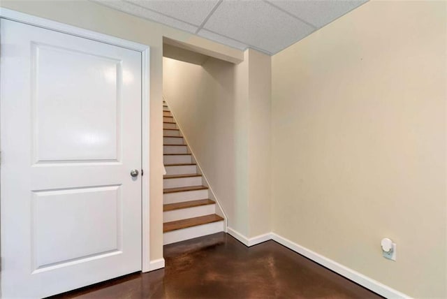 806 Skelton Rd, Hoschton, GA 30548 - staircase featuring finished concrete flooring and baseboards