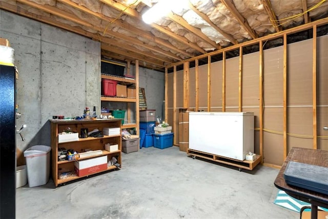 806 Skelton Rd, Hoschton, GA 30548 - unfinished below grade area featuring fridge