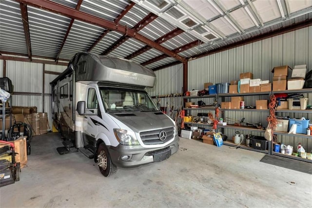 806 Skelton Rd, Hoschton, GA 30548 - garage with metal wall