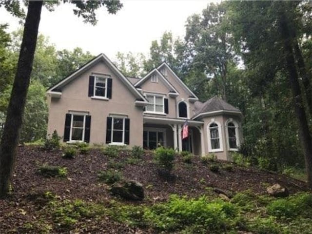 180 Hightower Lake Trl, Ball Ground, GA 30107 - view of front of home with stucco siding