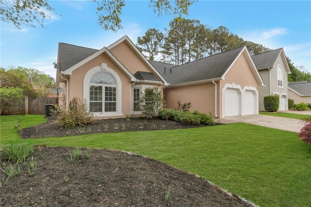475 Brown Thrasher Ct, Alpharetta, GA 30009 - single story home featuring stucco siding, an attached garage, and driveway