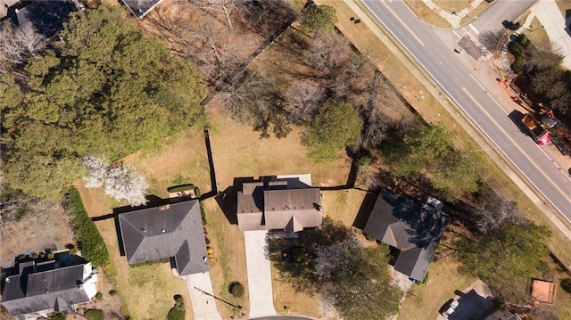 bird's eye view with a residential view