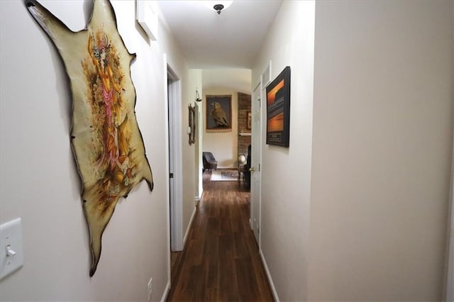236 Hiram Sudie Rd, Dallas, GA 30157 - hallway with dark wood finished floors and baseboards