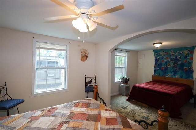 236 Hiram Sudie Rd, Dallas, GA 30157 - bedroom featuring arched walkways and ceiling fan