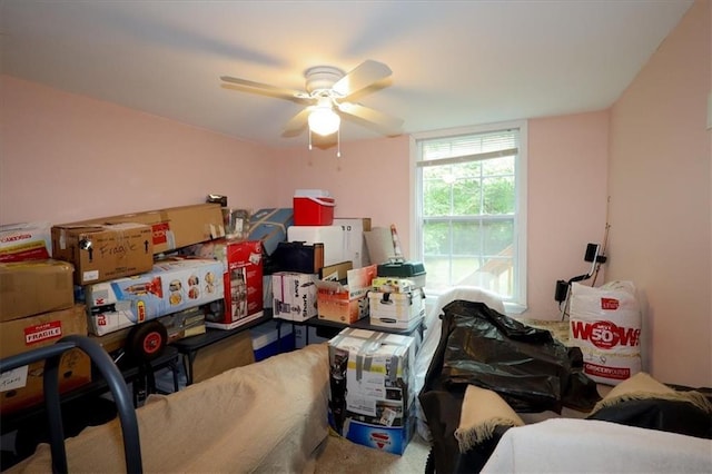 236 Hiram Sudie Rd, Dallas, GA 30157 - storage featuring a ceiling fan