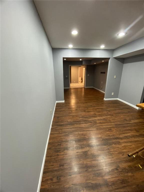 interior space featuring dark hardwood / wood-style floors