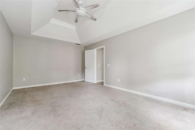4467 Boatmans Cv, Stone Mountain, GA 30083 - carpeted empty room featuring a tray ceiling and ceiling fan
