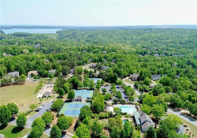 aerial view with a view of trees