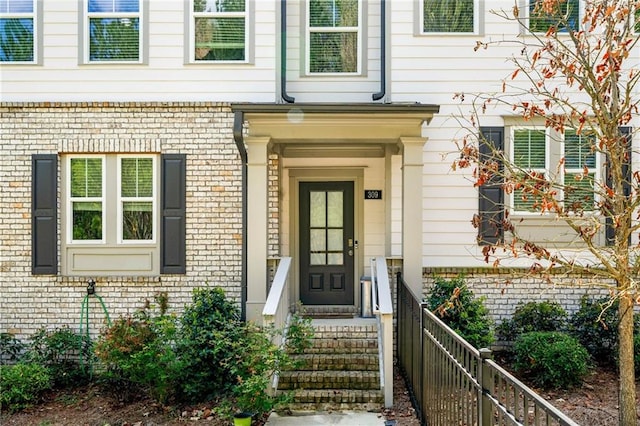 309 Vista Ln, Woodstock, GA 30189 - doorway to property featuring brick siding