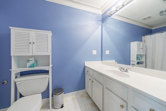 4310 Granby Way, Marietta, GA 30062 - bathroom with crown molding, vanity, and curtained shower