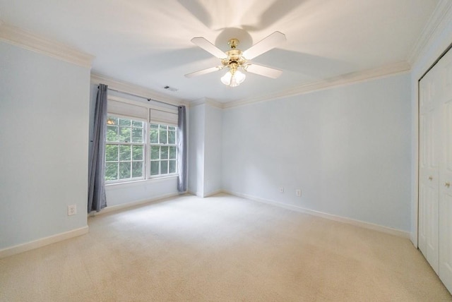 4310 Granby Way, Marietta, GA 30062 - carpeted spare room featuring crown molding and a ceiling fan