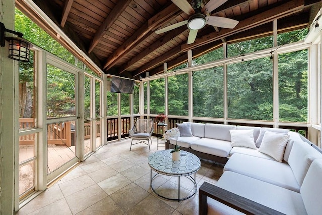 4310 Granby Way, Marietta, GA 30062 - sunroom with ceiling fan and outdoor lounge area