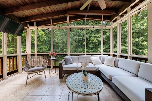 4310 Granby Way, Marietta, GA 30062 - sunroom / solarium with an outdoor living space and ceiling fan