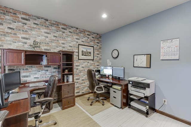 893 Whitfield Oak Rd, Auburn, GA 30011 - office with baseboards and light wood finished floors