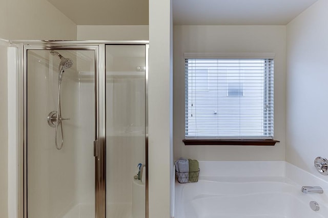 893 Whitfield Oak Rd, Auburn, GA 30011 - full bathroom with a stall shower, healthy amount of natural light, and a garden tub