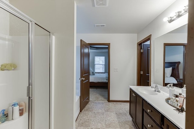 893 Whitfield Oak Rd, Auburn, GA 30011 - full bath with ensuite bathroom, vanity, a shower with shower door, and a bathtub