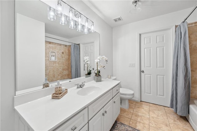 7025 Windsor Hill Psge, Suwanee, GA 30024 - full bath featuring vanity, shower / bath combo, and tile patterned floors