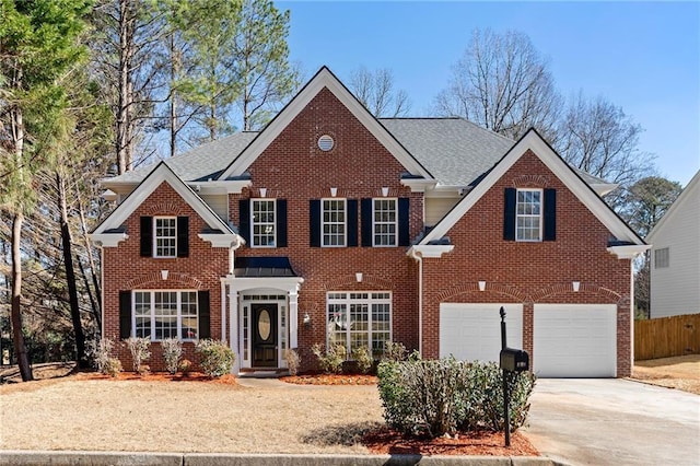 view of property with a garage