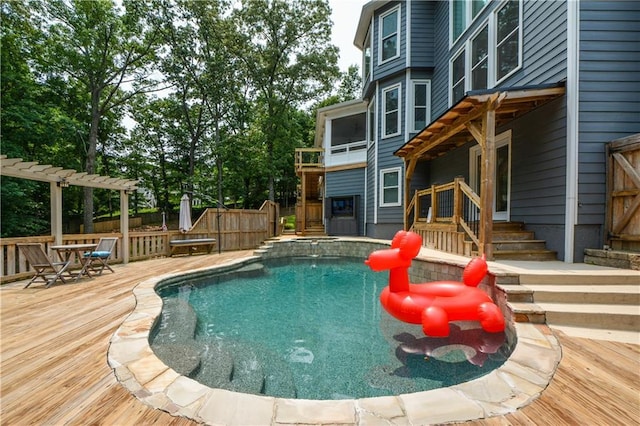 2637 Morningside Trl NW, Kennesaw, GA 30144 - view of pool with a wooden deck