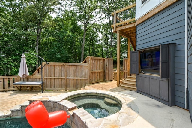 2637 Morningside Trl NW, Kennesaw, GA 30144 - deck featuring an in-ground hot tub