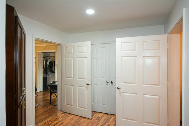 2637 Morningside Trl NW, Kennesaw, GA 30144 - hallway with wood finished floors and recessed lighting