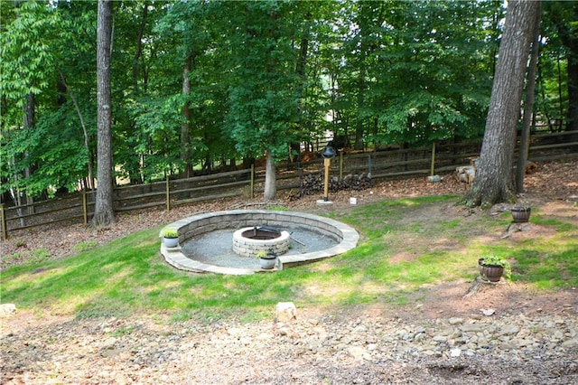 2637 Morningside Trl NW, Kennesaw, GA 30144 - fenced yard featuring an outdoor fire pit
