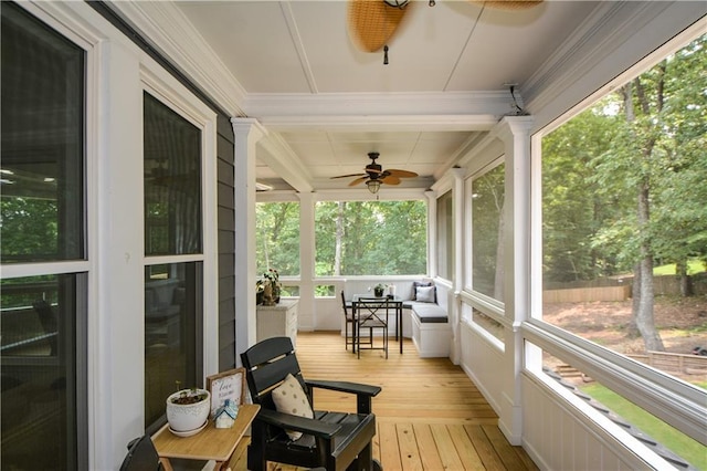 2637 Morningside Trl NW, Kennesaw, GA 30144 - sunroom with ceiling fan
