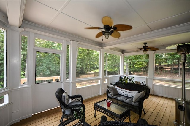 2637 Morningside Trl NW, Kennesaw, GA 30144 - sunroom featuring ceiling fan