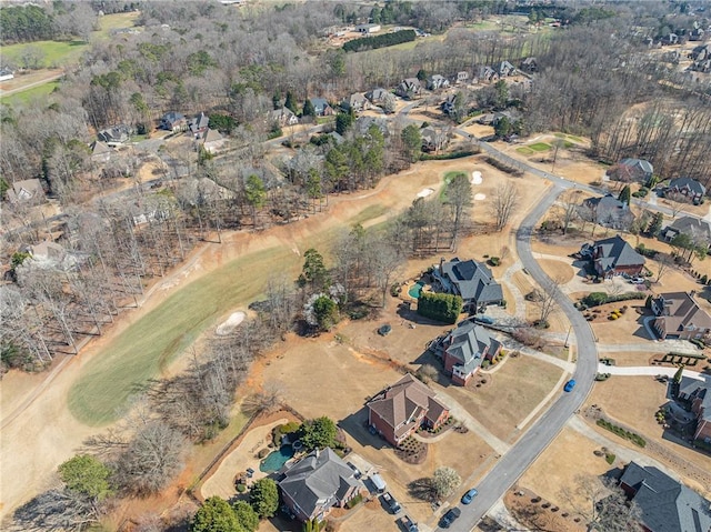 drone / aerial view with a residential view