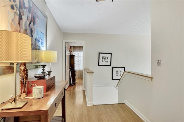 hall featuring light hardwood / wood-style flooring