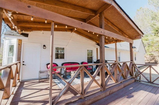 view of wooden terrace