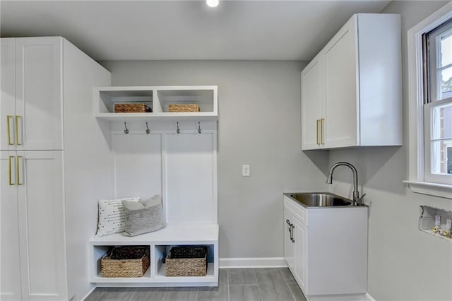 mudroom with sink