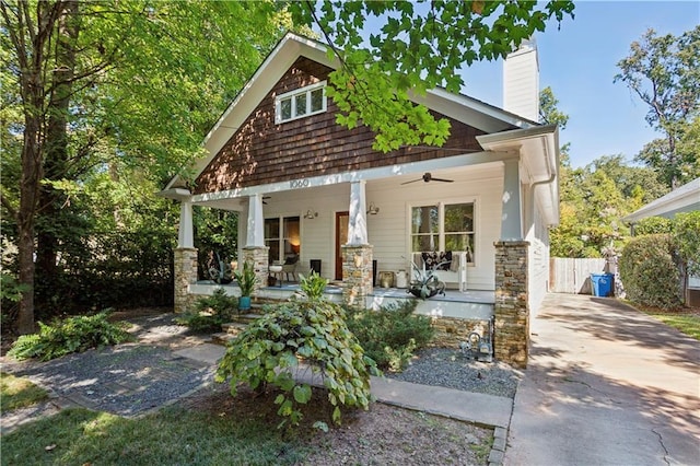 view of front of house with a porch