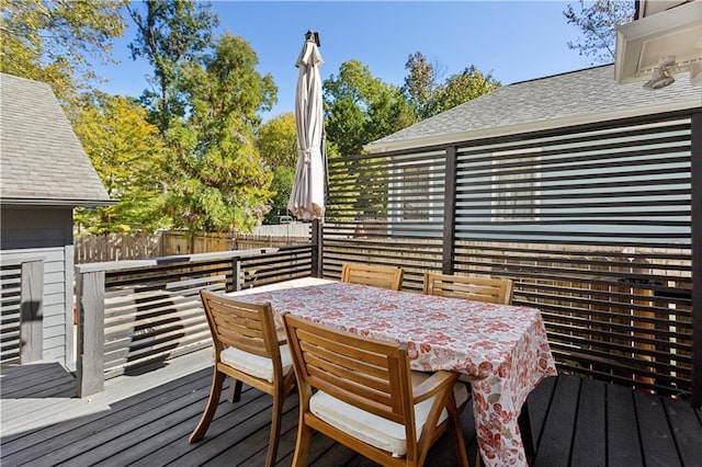 view of wooden terrace