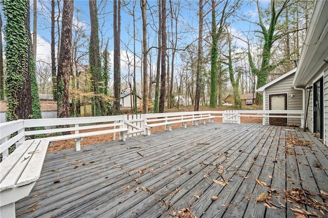 view of wooden terrace