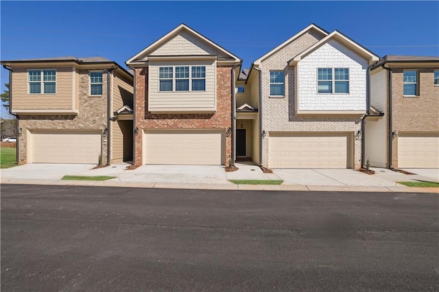 view of property featuring a garage