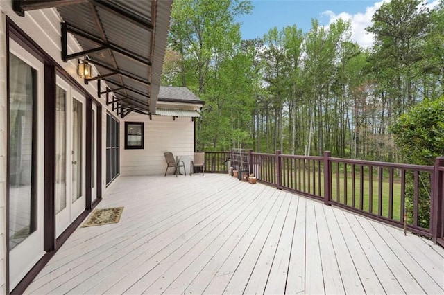 view of wooden deck