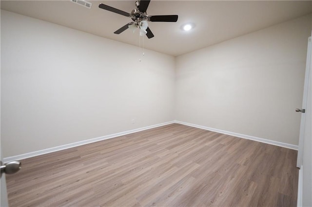 458 Bishop Ln, Woodstock, GA 30188 - unfurnished room featuring baseboards, wood finished floors, a ceiling fan, and recessed lighting