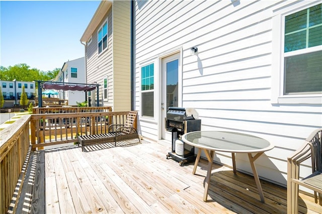 458 Bishop Ln, Woodstock, GA 30188 - wooden deck featuring area for grilling
