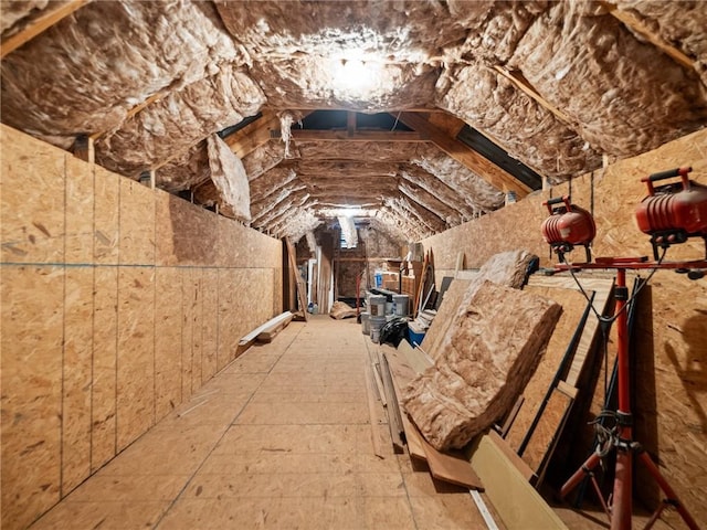 view of attic