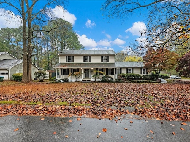 view of property with covered porch