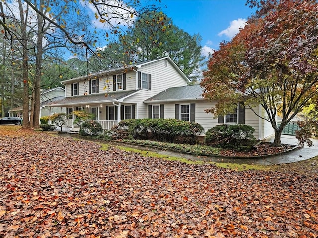 view of front of house featuring covered porch