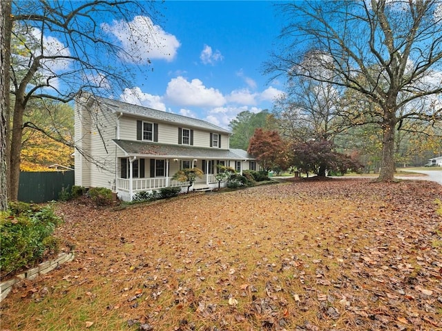 view of front facade with covered porch