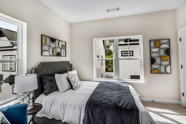 view of carpeted bedroom